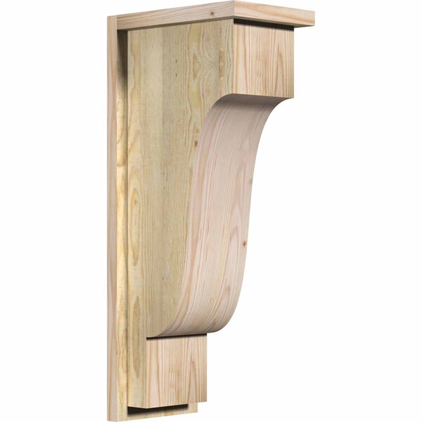 Ekena Millwork Newport Rough Sawn Corbel w/Backplate, Douglas Fir, 8"W x 12"D x 28"H COR08X12X28NEW01RDF - main